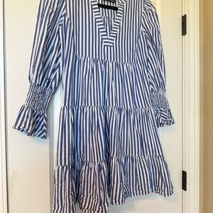 Tuckernuck Pomander Place Blue and White Striped Dress - Kenzo